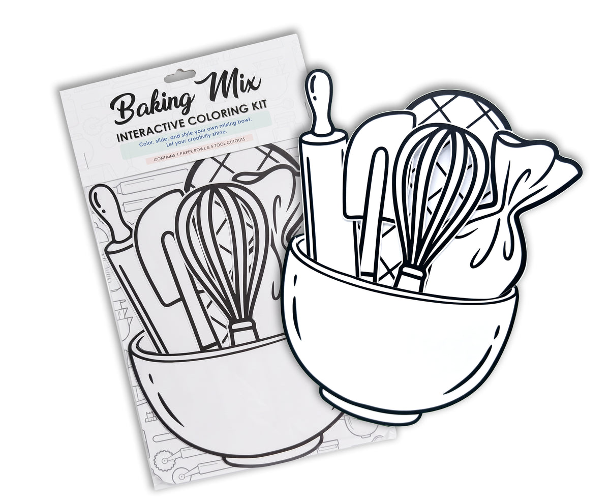 Two Baking Mix interactive coloring kits in their packaging on a white background.