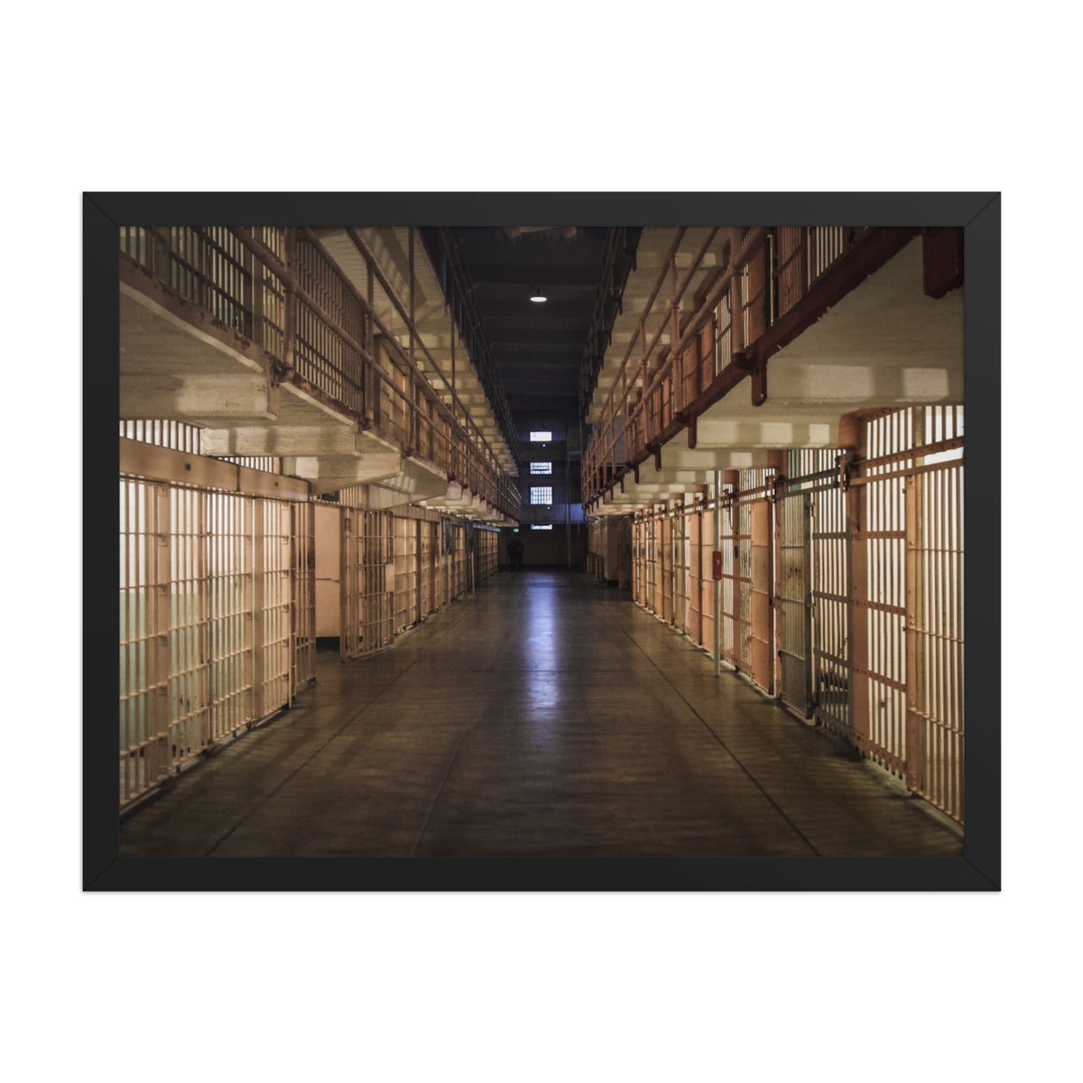 Alcatraz, San Francisco framed luster print by iain, larger size shown in a black frame