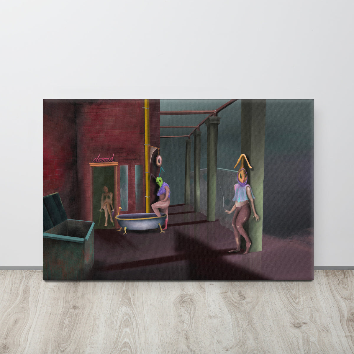The Keeper Recruits canvas print by Fish hanging on a pale wall above a light wood floor