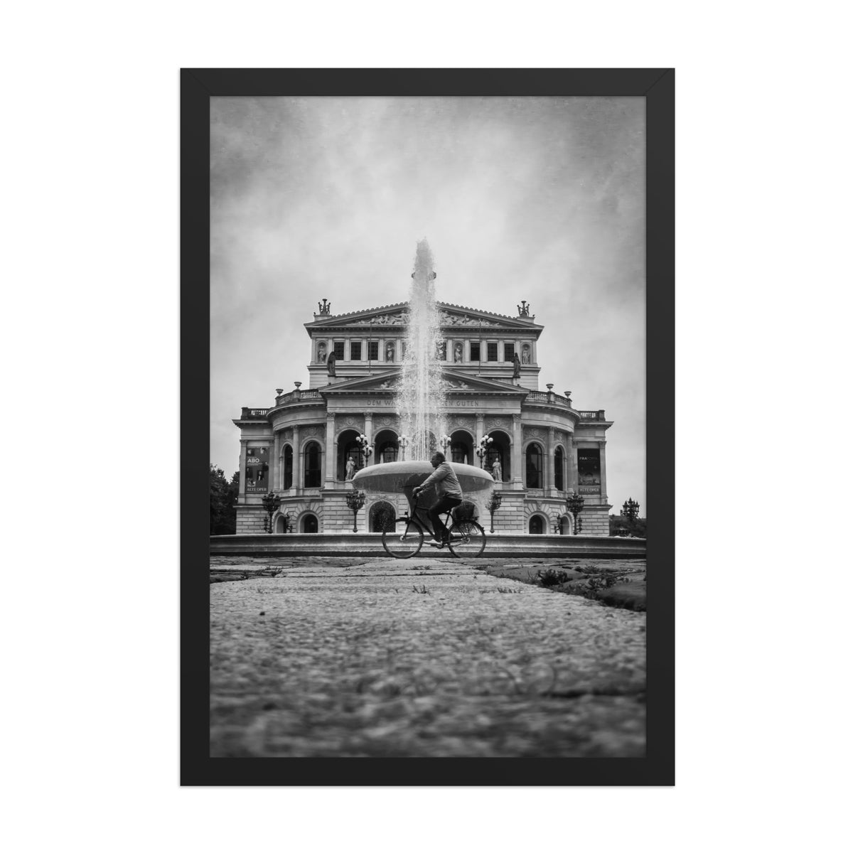 German Precision framed luster print by iain, larger size shown in a black frame