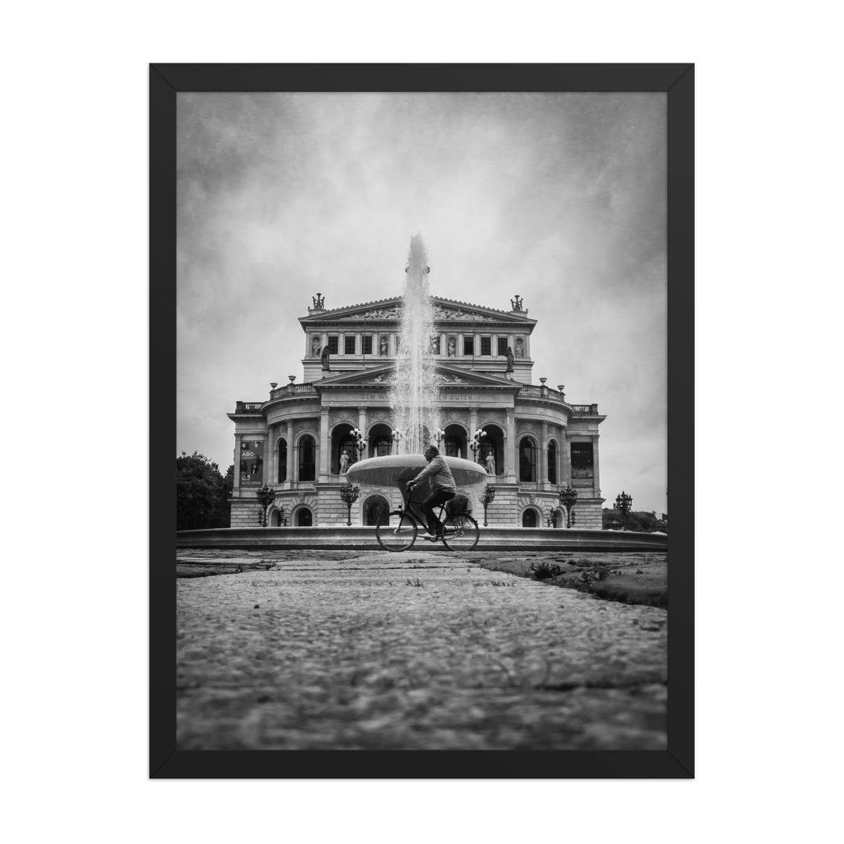 German Precision framed luster print by iain, another size shown in a black frame