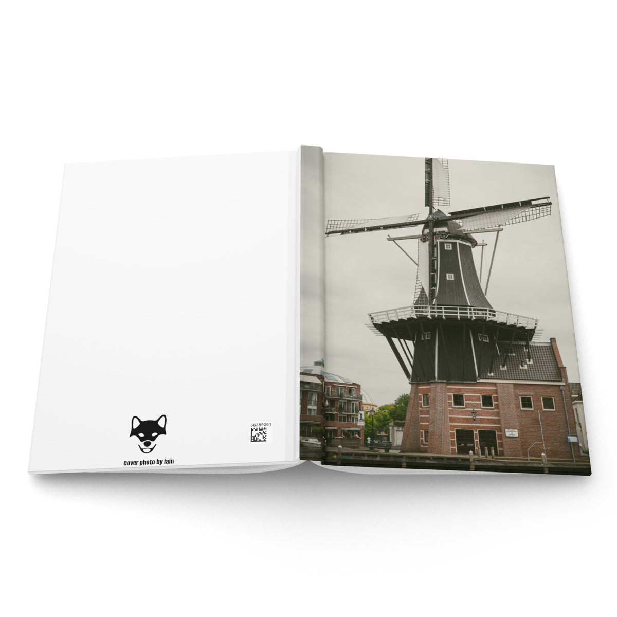 De Adriaan Windmill hardcover journal by iain, open face down